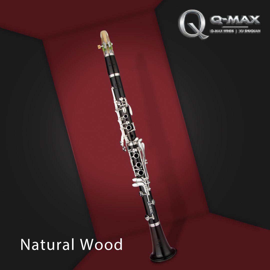 Q-MAX Q5 Professional 17-Key Grenadilla Wood Clarinet - High-End Acoustic Design with Ergonomic Register Key
